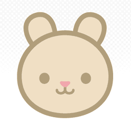 Fable — knot bunny plushie, front-facing avatar