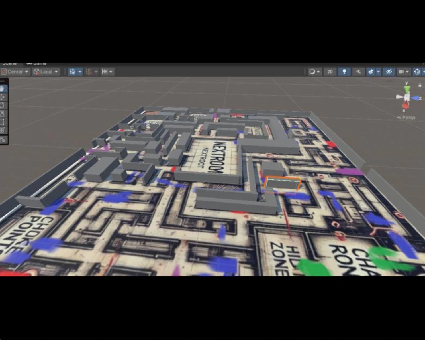 VR maze game screenshot with a pursuing NextBot and task UI